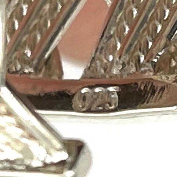 Sterling Silver Braided Open Back Wide Statement Band Ring Size 7 - Picture 3 of 5